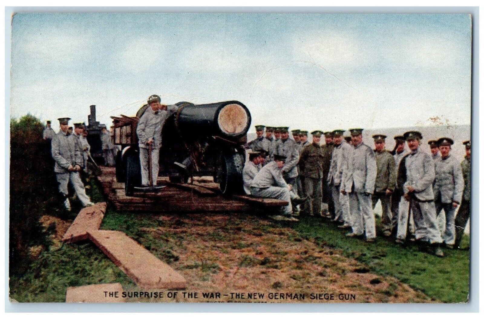 The Surprise Of The War, The New German Siege Gun Military Soldier Postcard