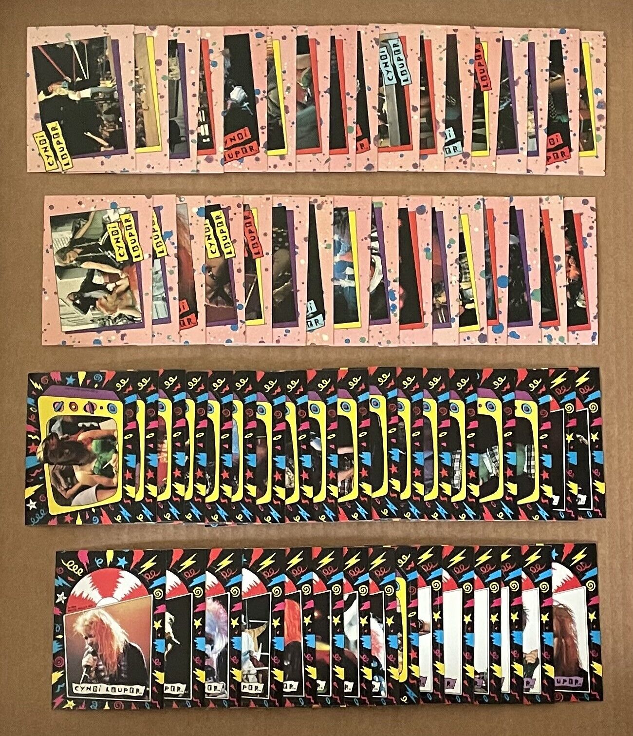 1985 Topps Cyndi Lauper complete set of 66 different cards and stickers