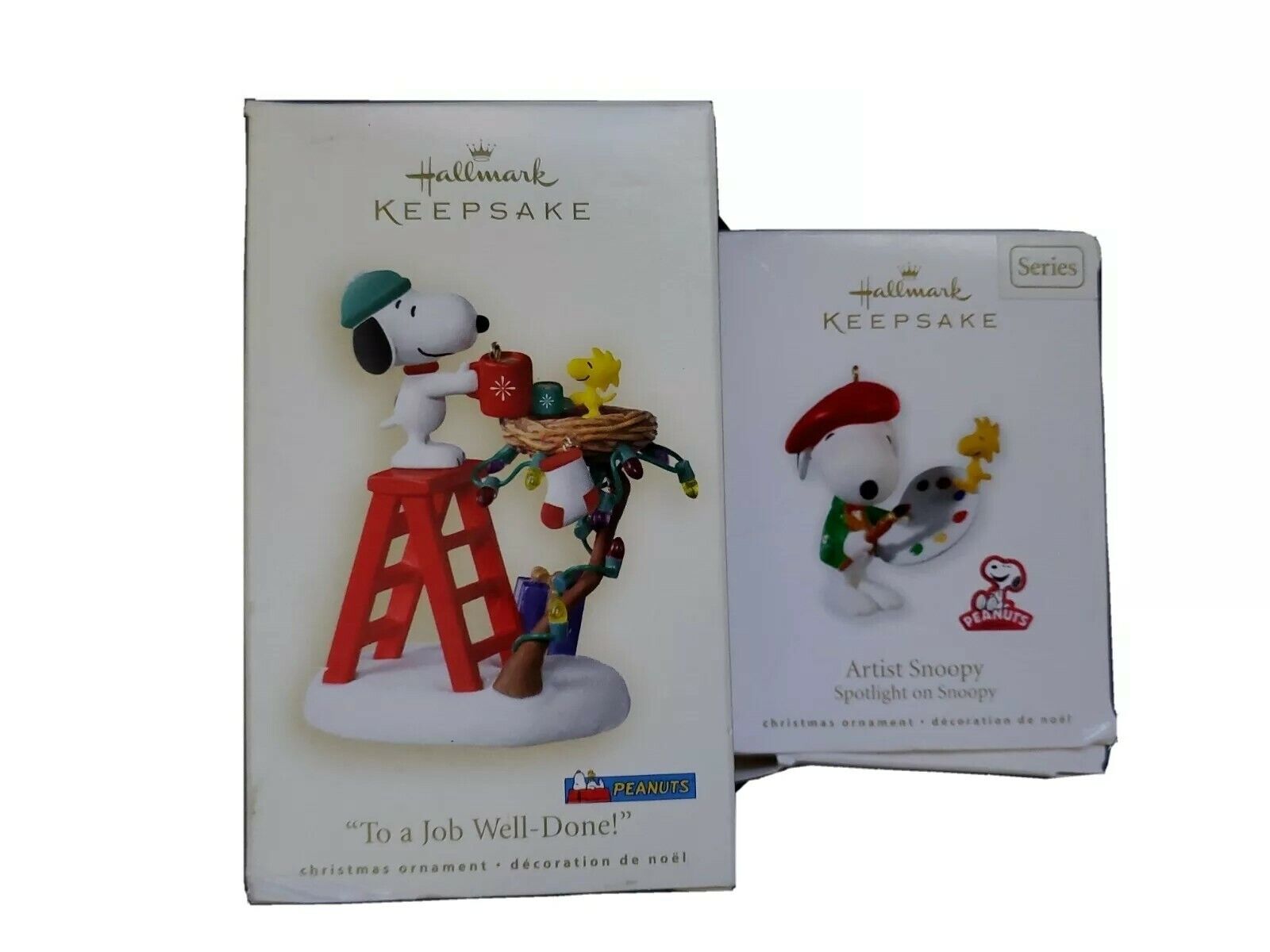 2007 Hallmark Keepsake Ornament Peanuts Snoopy & Woodstock “To a Job Well-Done”