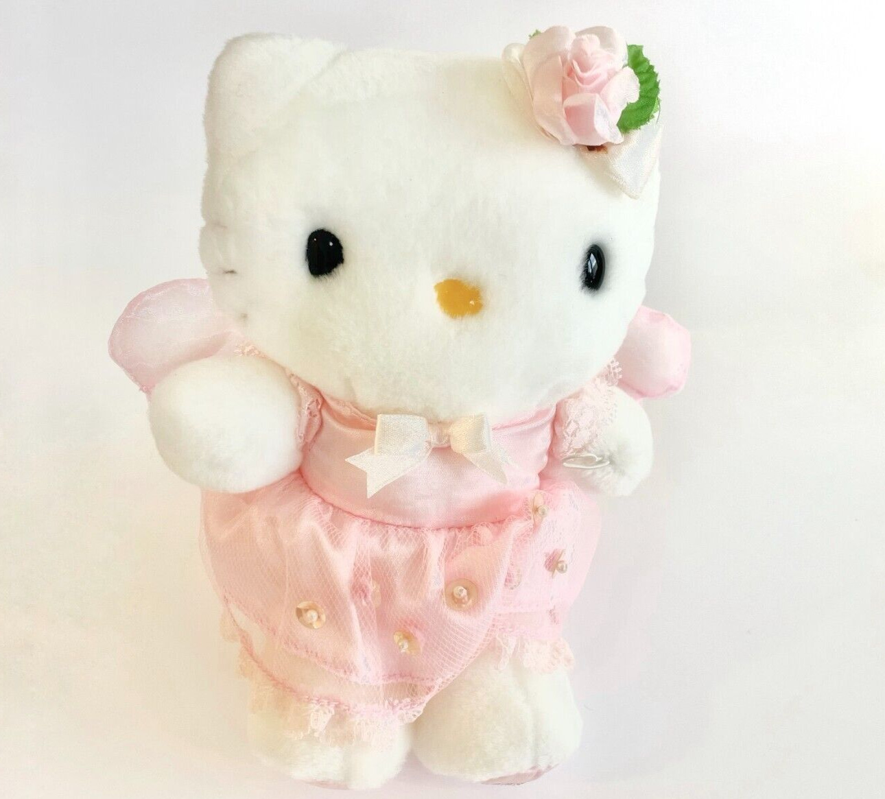 New Vintage 2001 Hello Kitty Sweet Pink Angel Plush Toy 8 inch
