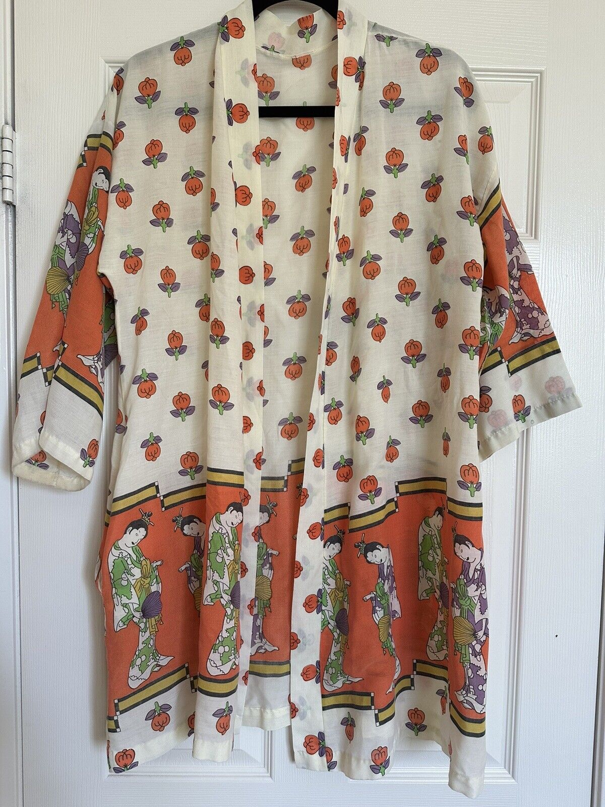 vintage 70’s geisha print kimono / robe