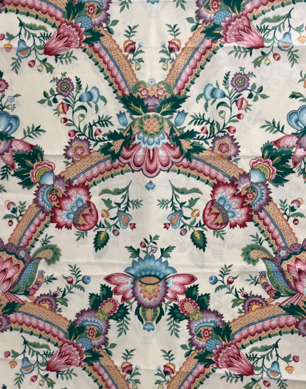 Vintage P Kaufmann Floral Chintz Fabric Piece - LOVELY 27x34\