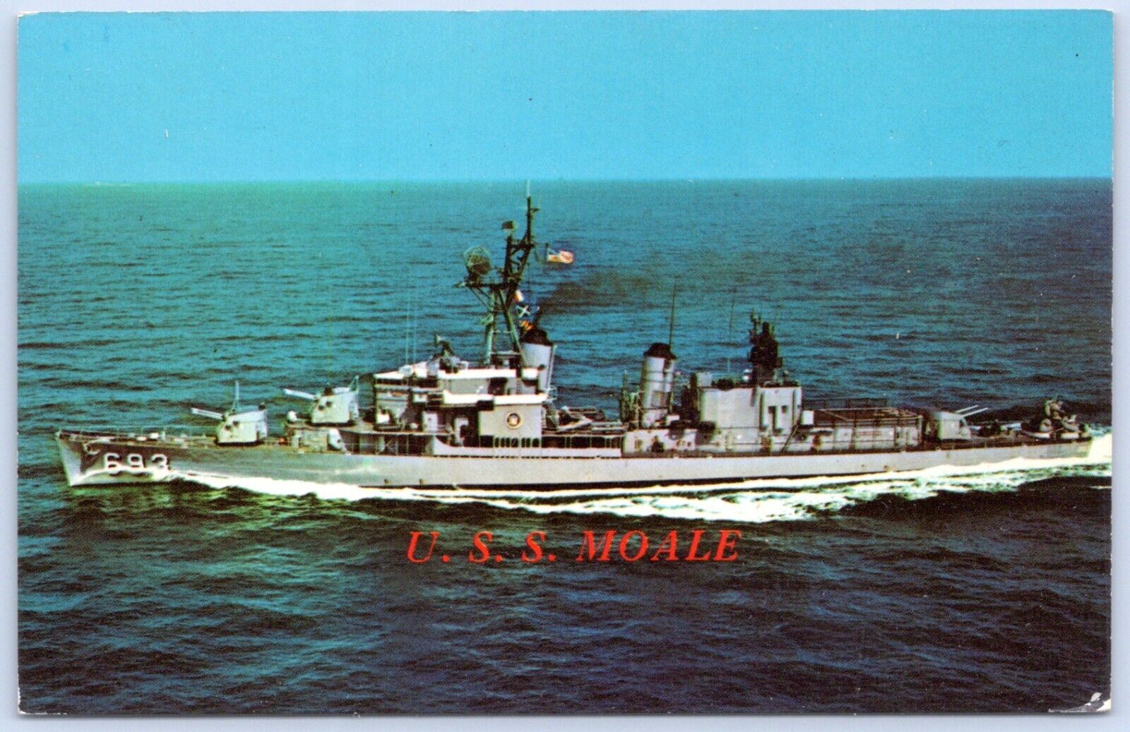 Postcard USS Moale (DD-693) Sumner Class Destroyer B77
