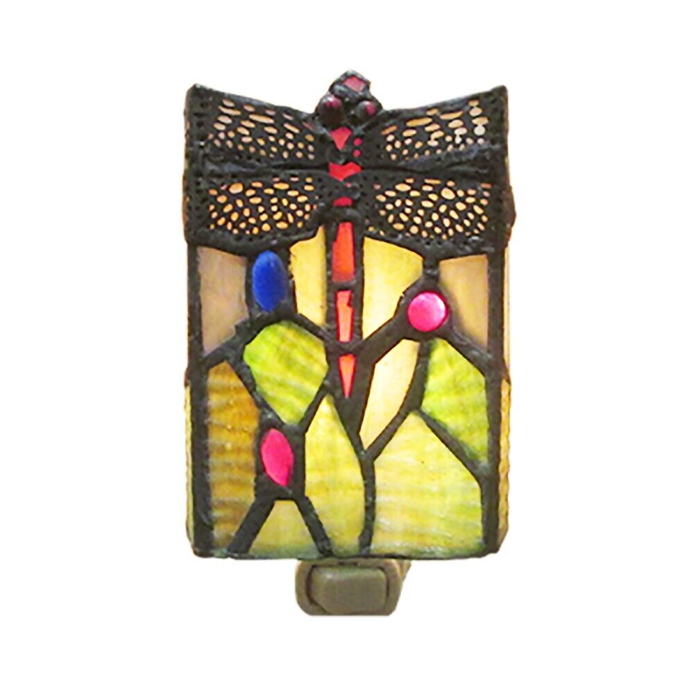 Dragonfly Stained Glass Night Light