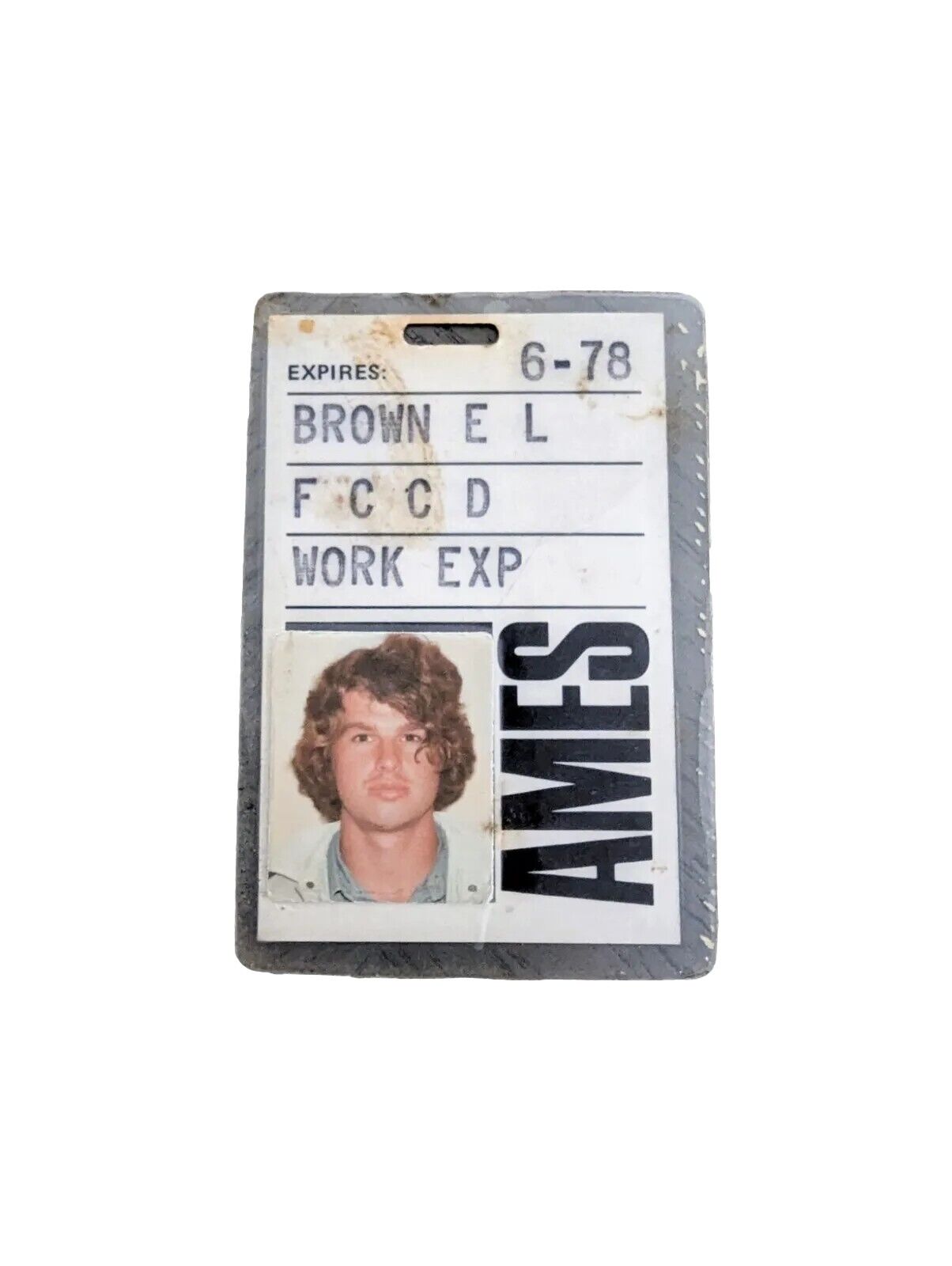 NASA 1976 Retired Non-Employee Badge Moffett Field California A.R.C ID Card  