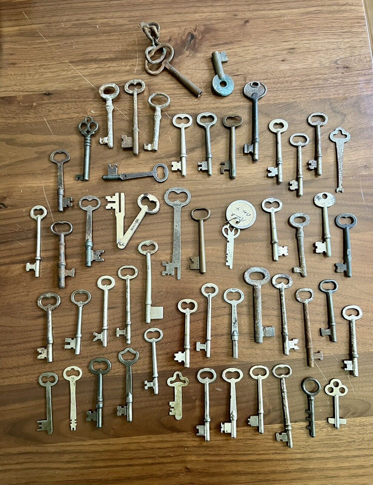 Large Lot of Antique Skeleton Keys