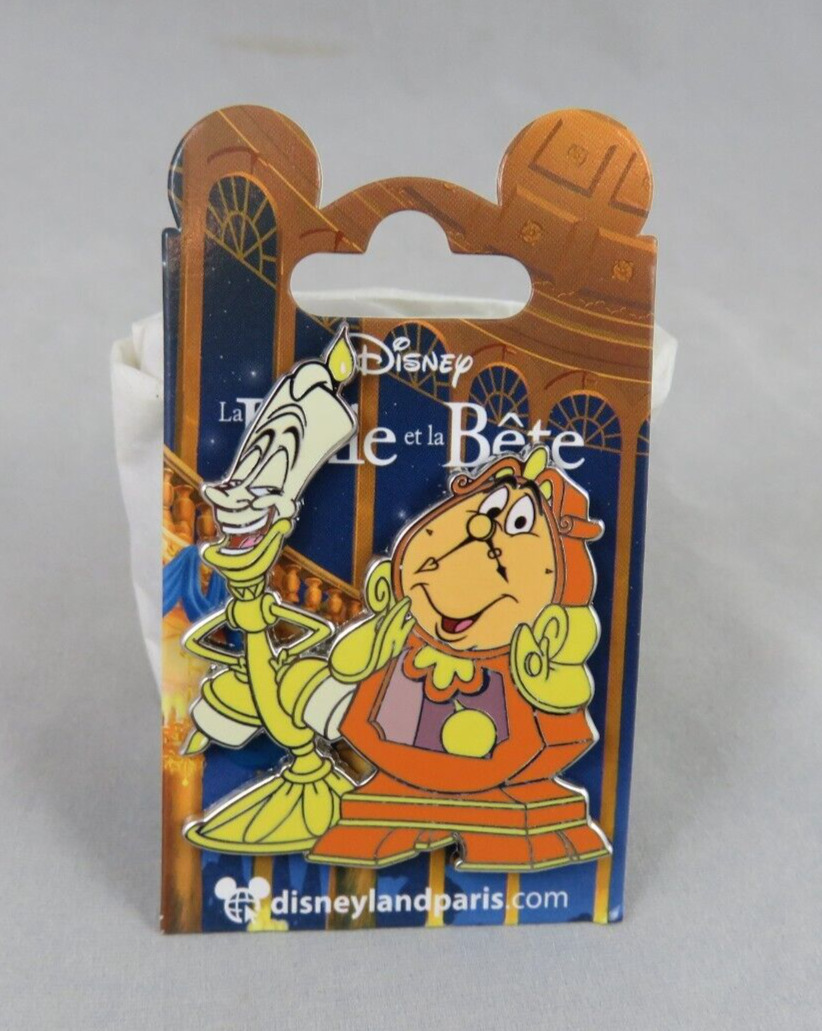 Disney Disneyland Paris Pin - Lumiere and Cogsworth - Beauty and the Beast