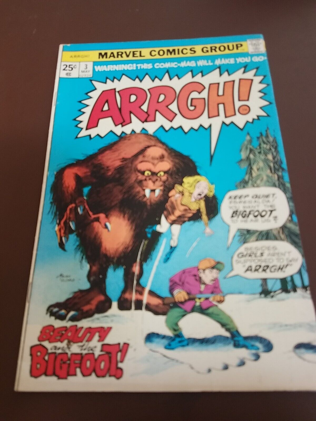 Arrgh 3 (VG 4.0) 1975, Bigfoot cover 