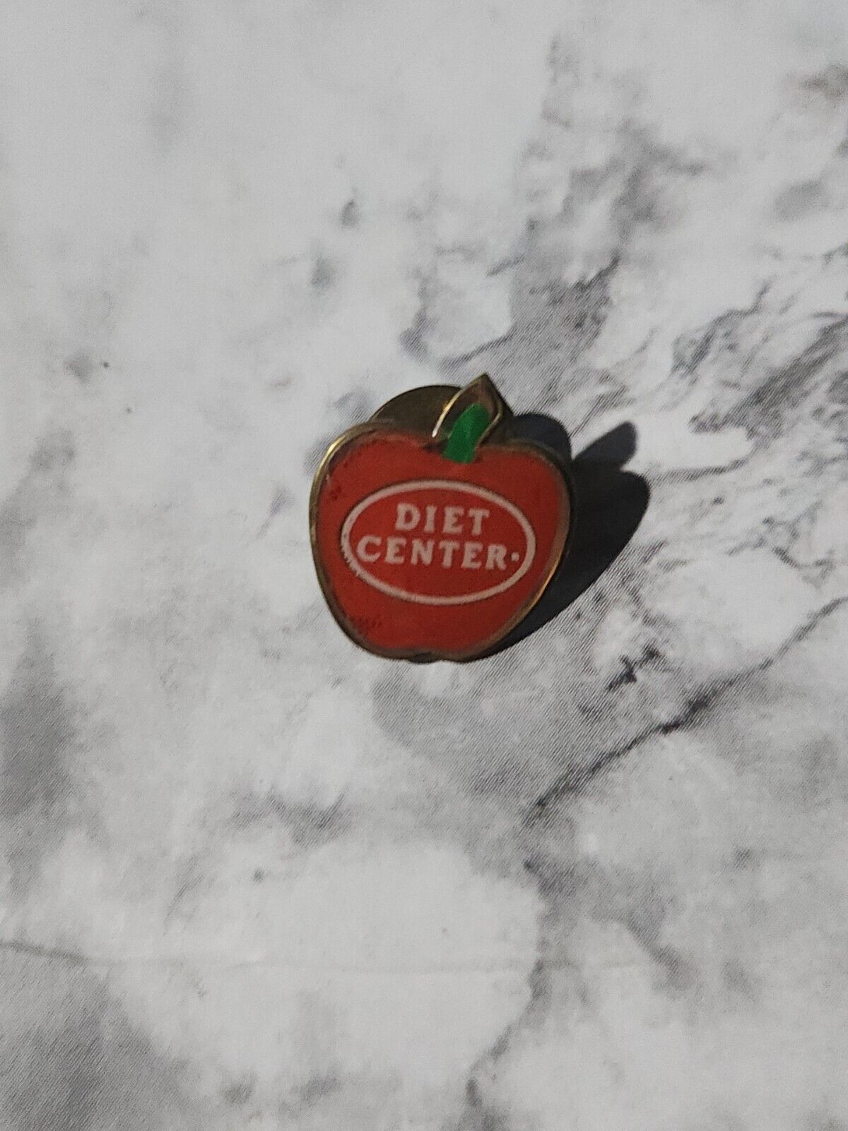 Vintage Diet Center Apple Lapel Pin Hat Pin 