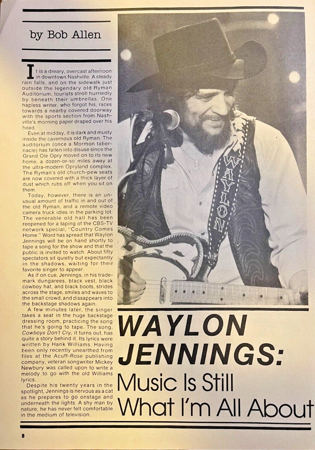 1984 Country Singer Waylon Jennings