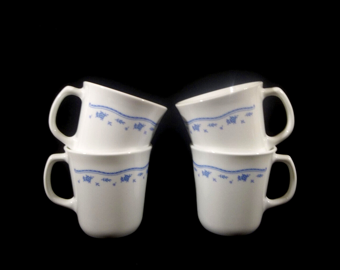 Corning Corelle Morning Blue Set of 4 Coffee Cups