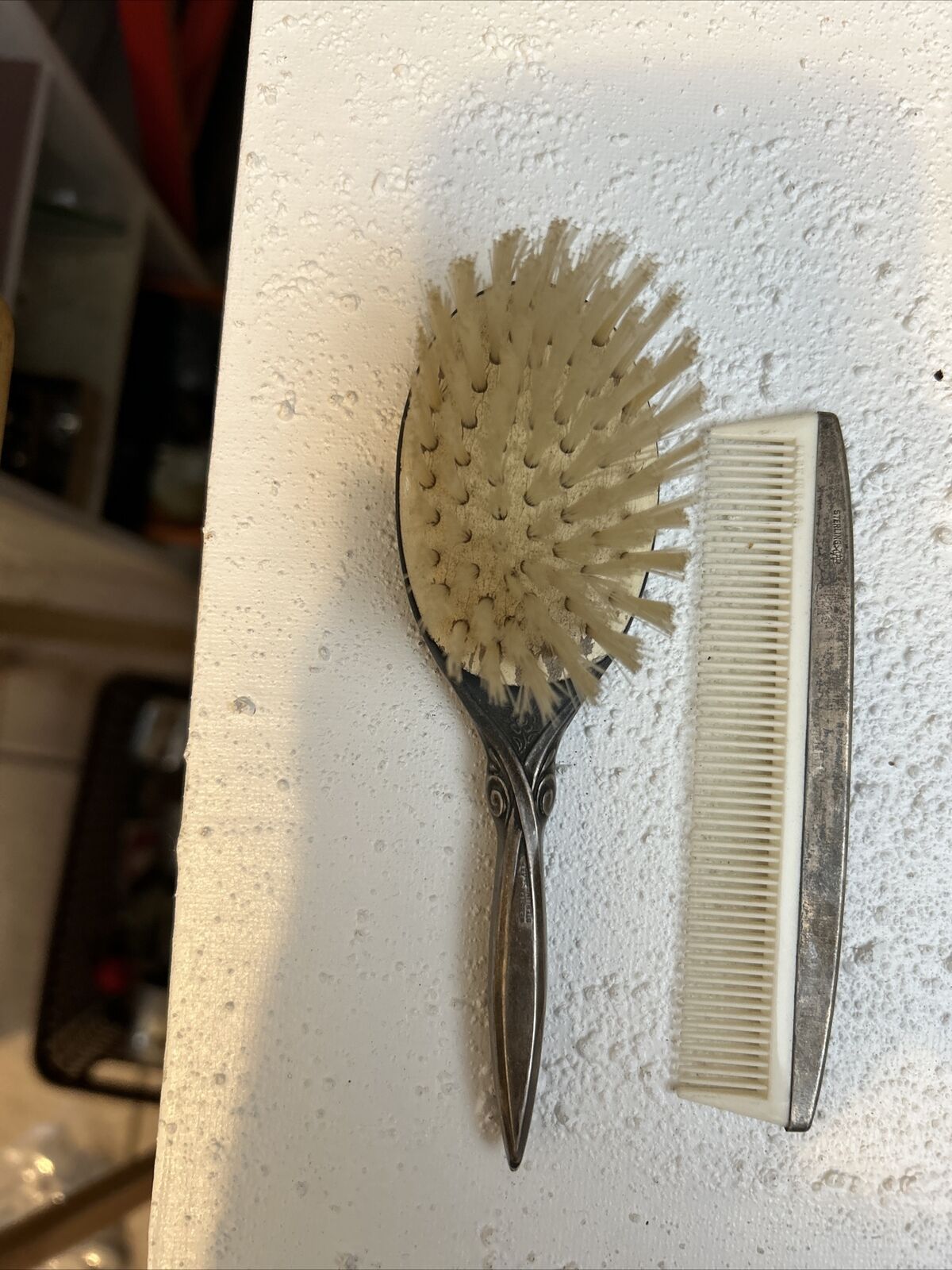 Vintage Webster sterlingbaby brush and comb