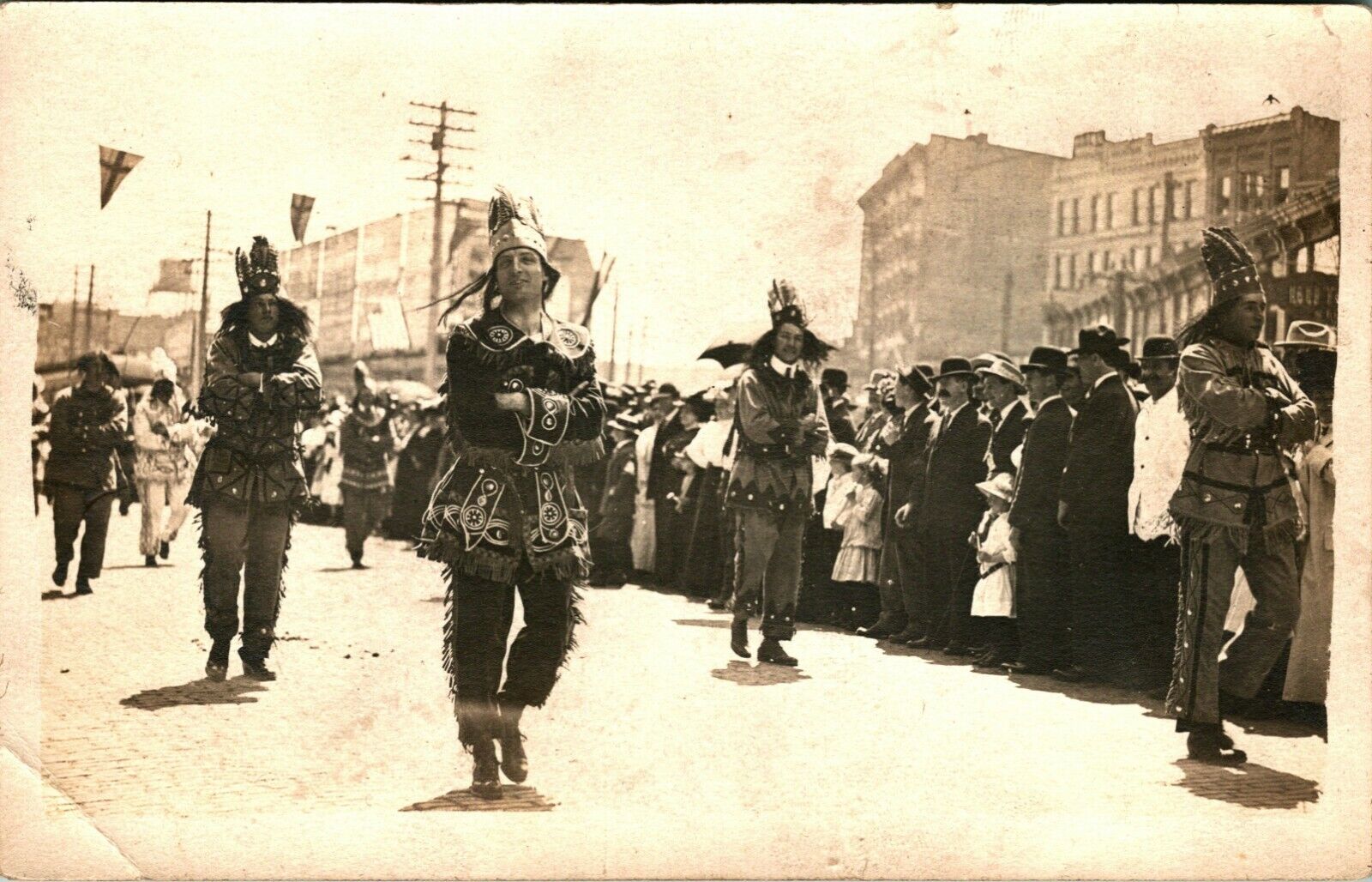 RPPC Iroquois Dance / Parade Buffalo New York NY 1910s UNP Postcard E7