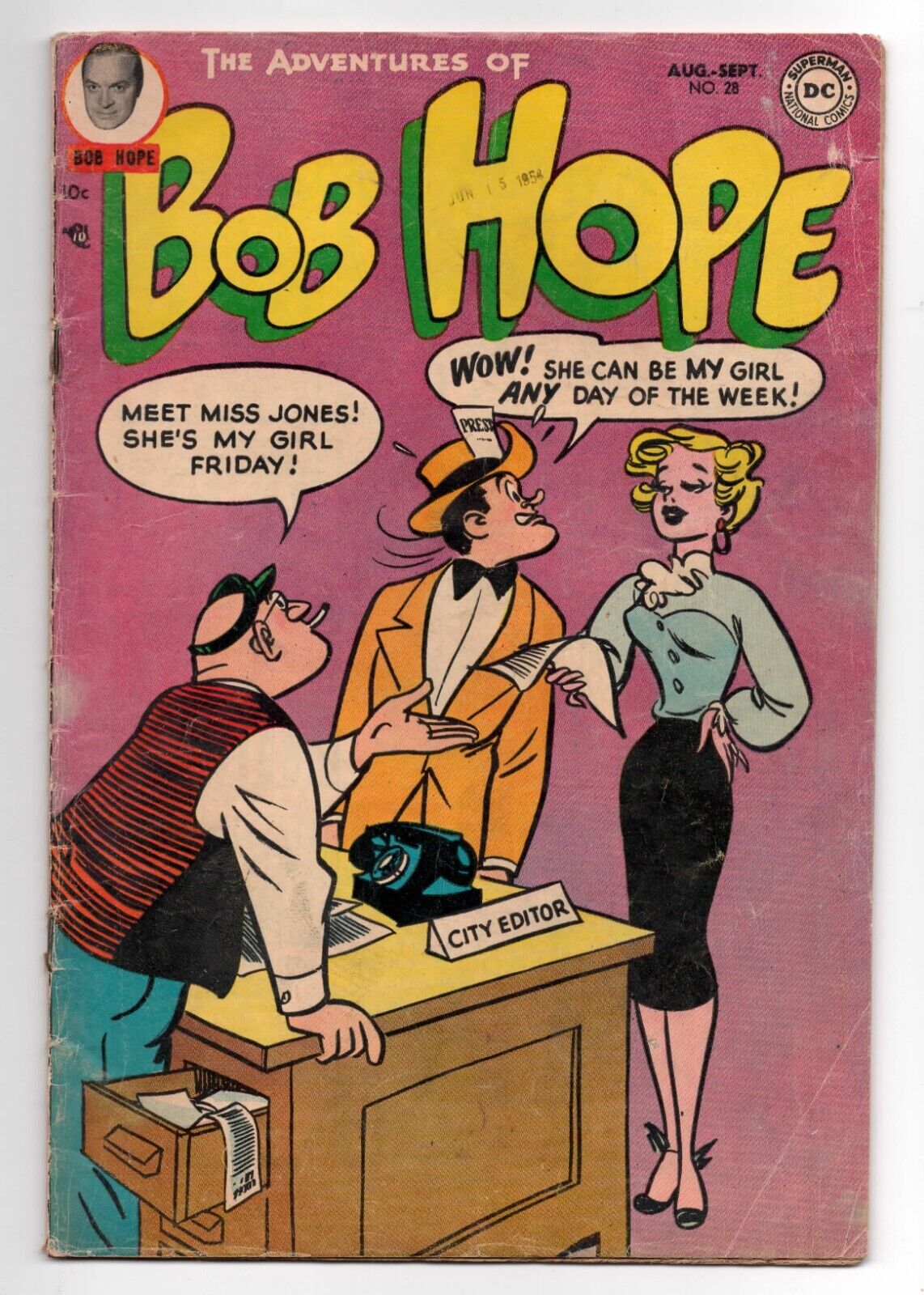 The Adventures of Bob Hope #28 (DC, 1954) GGA comic, RARE | GD/VG 3.0