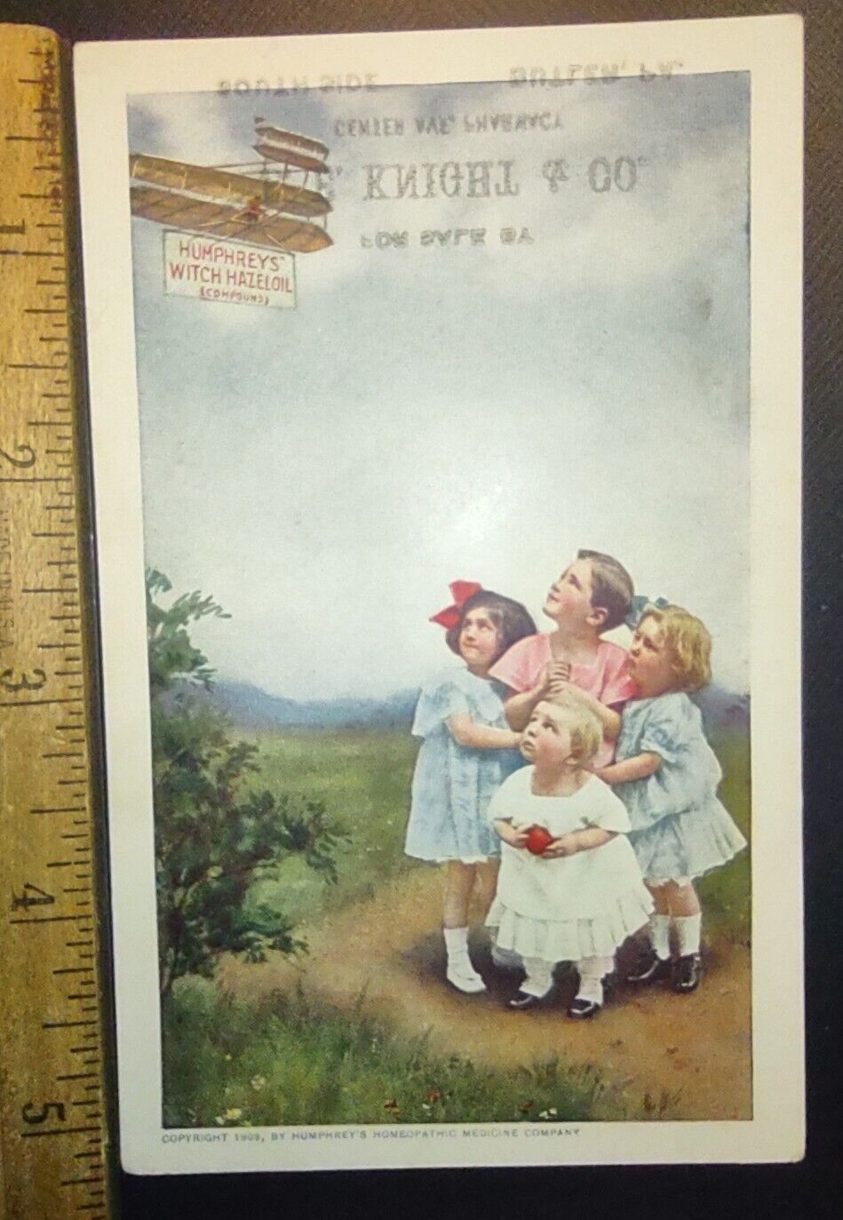 Humphrey\'s Witch Hazel Advertising Trade Card Postcard Butler PA Druggist Stamp 