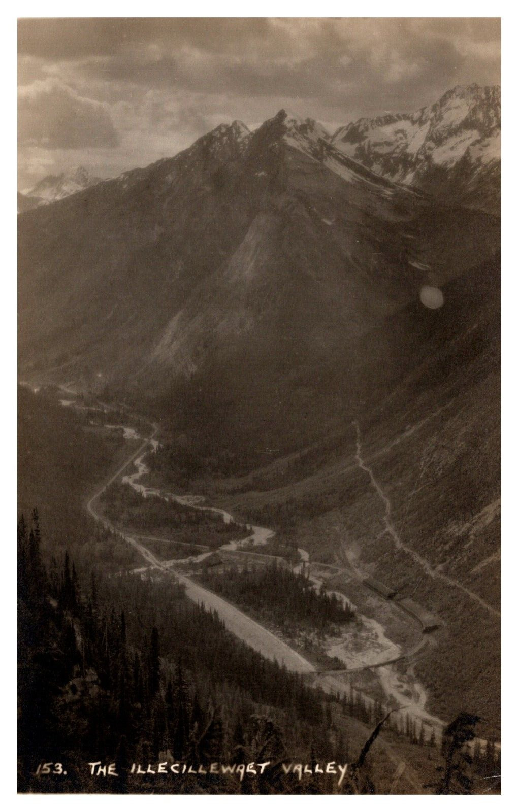 postcard Illecillewaet Valley along lines of Canadian Pacific Railroad RPPC 2858