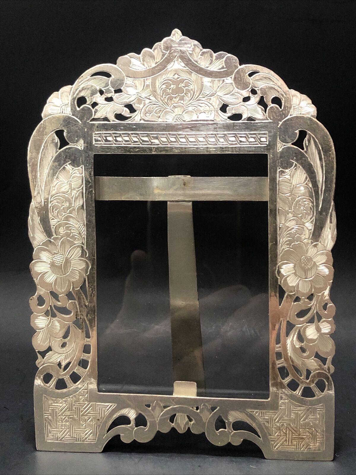 Antique Solid Silver 84 Handmade Picture Frame 