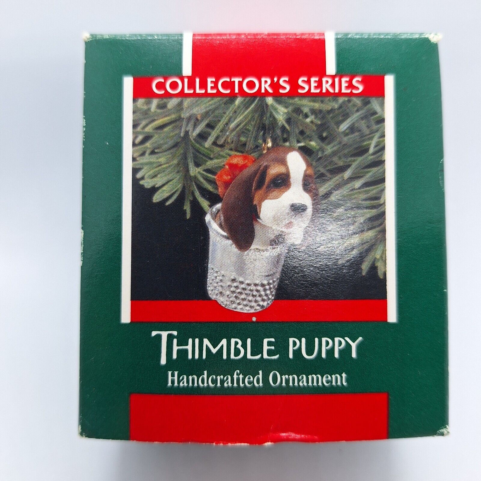 Vintage 1989 Hallmark Keepsake Collectors Series Ornament #12 Thimble Puppy