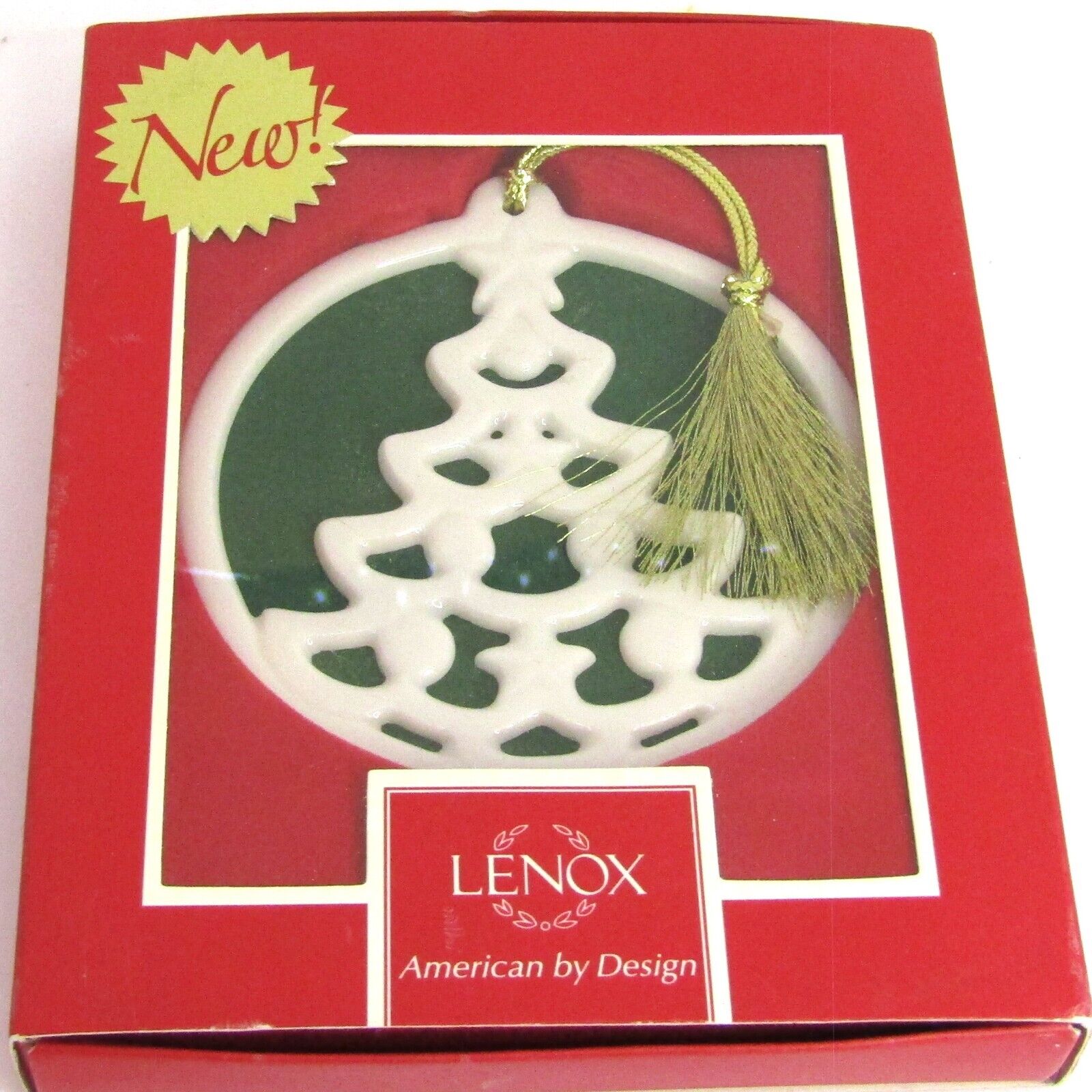 Vintage Lenox, American by Design, Colors of Christmas Ornament.  NIB.