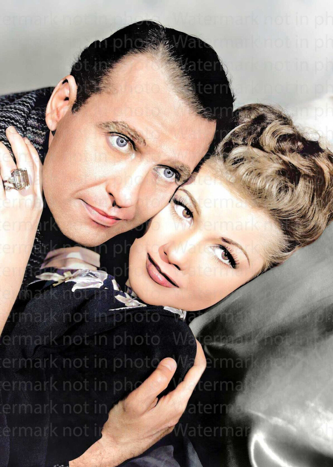Ralph Bellamy & Anne Baxter in Guest in the House RARE COLOR Photo 603