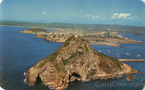 Mexico 1971 Mazatlan Faro Del Creston Postcard 80Correos stamp Vintage Post Card