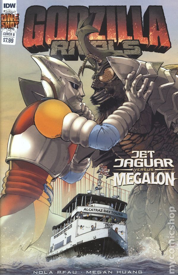 Godzilla Rivals Jet Jaguar vs. Megalon 1B NM 2023 Stock Image
