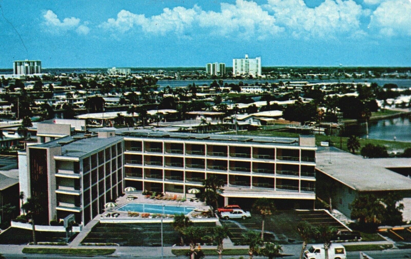 Postcard FL Clearwater Beach The Watergate Motel Chrome Vintage PC H830