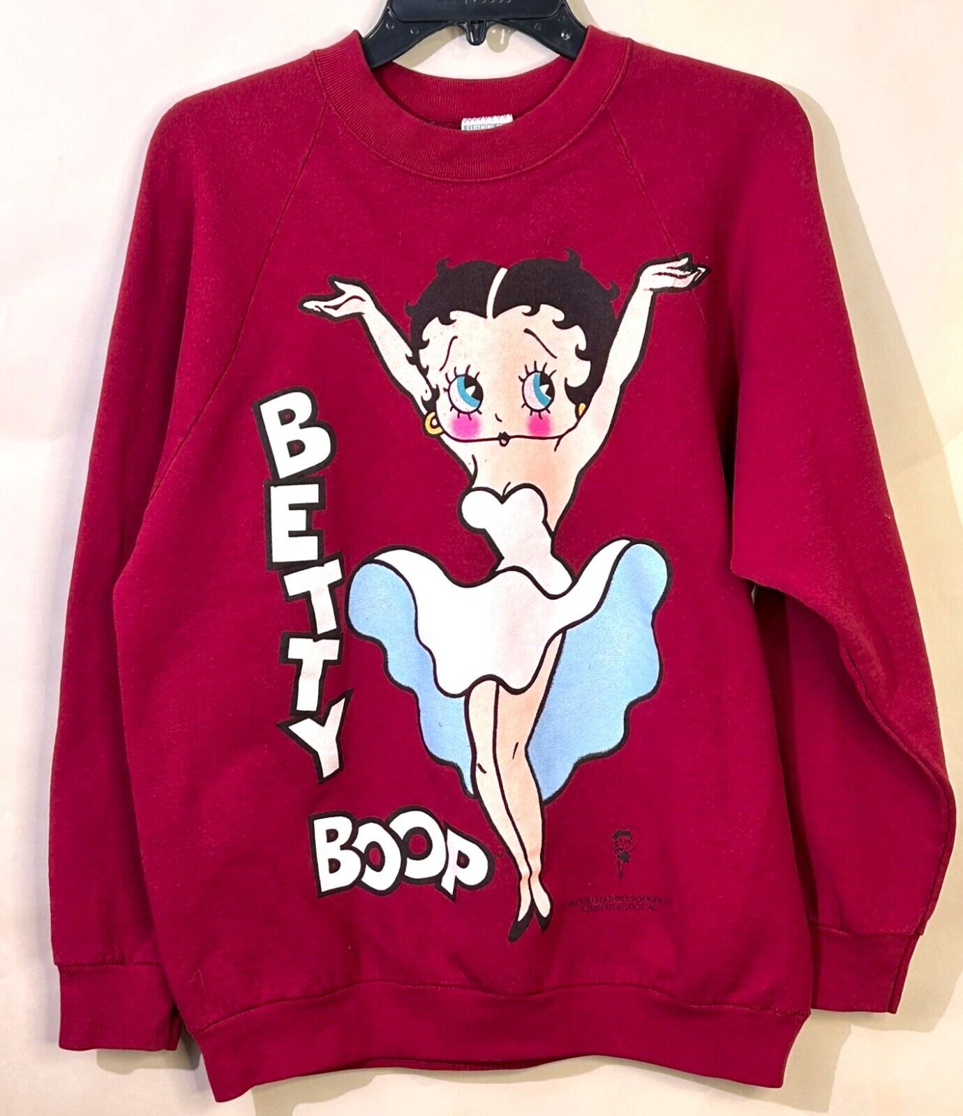 RARE Betty Boop Freeze USA Sweat Shirt 1993 Fleischer Large Plz Examine Photos