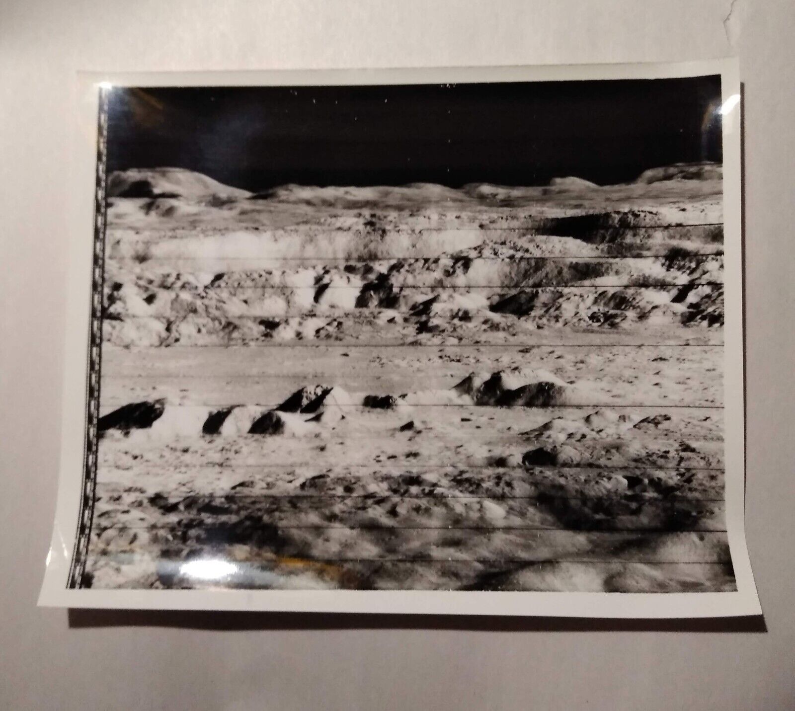 Official NASA Orbiter-2 Lunar Landscape Photo #66-H-1470 Sequence 1966