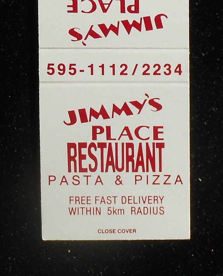 1970s? Jimmy\'s Place Restaurant Pasta & Pizza Oak Bay Ave. Victoria BC Canada MB