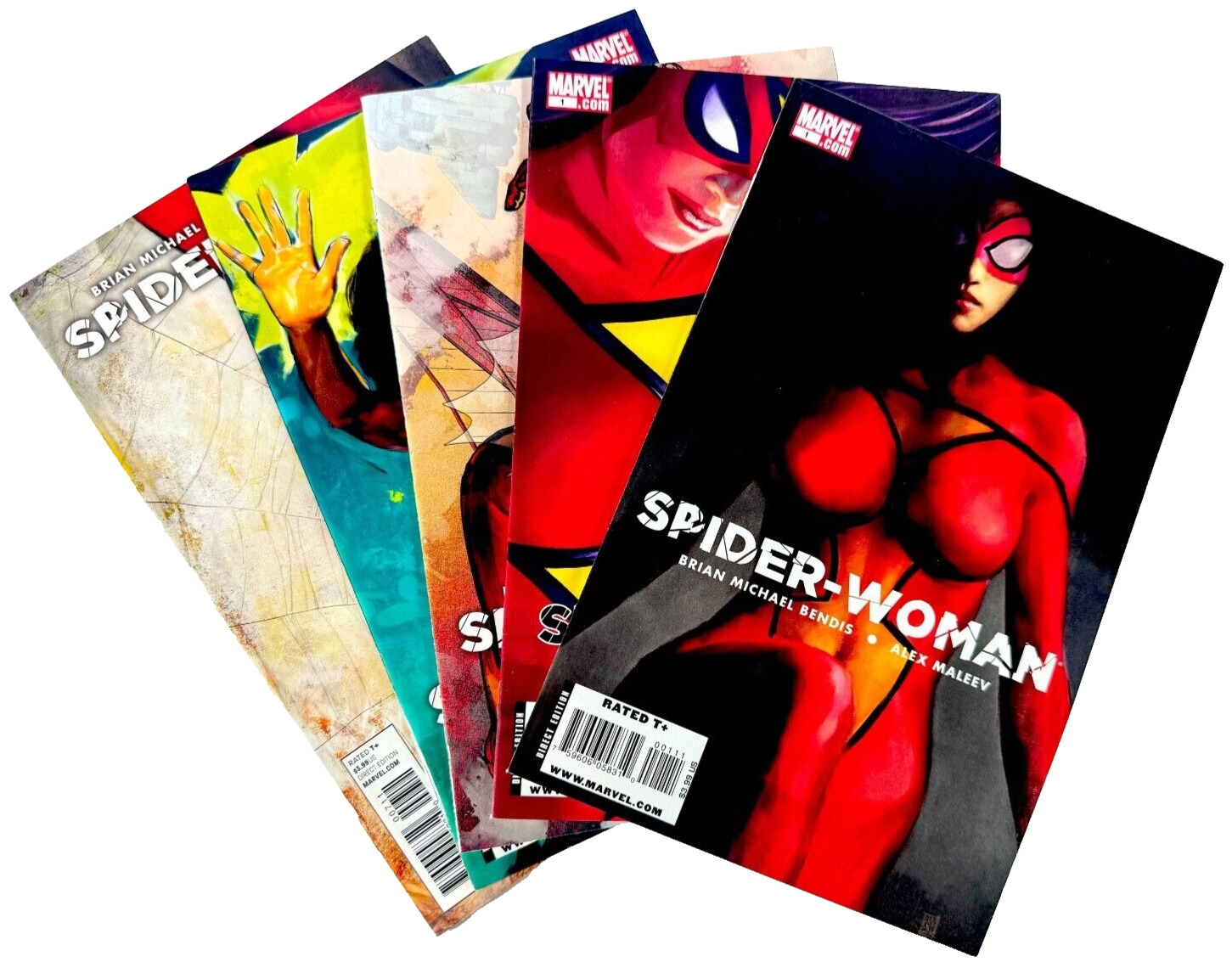Marvel Spider-Woman (2009-10) #1+Ross Variant+ 5 6 7 Bendis+Maleev VF to VF/NM