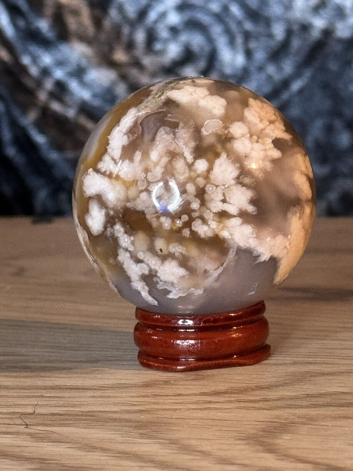 Cherry Blossom Flower Agate Sphere (B)Natural Crystal Stunning Quality