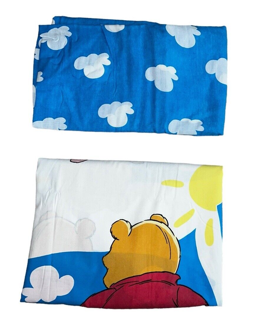 Disney Winnie The Pooh Sheet Set Full Bed Vintage Piglet Flat Fitted 2 Pc