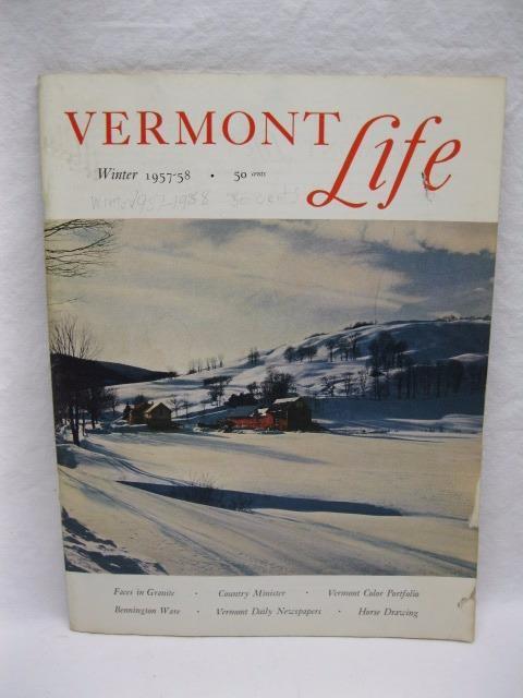 Vermont Life Magazine Winter 1957 1958 Vtg History Barre Bennington Horse Drawn