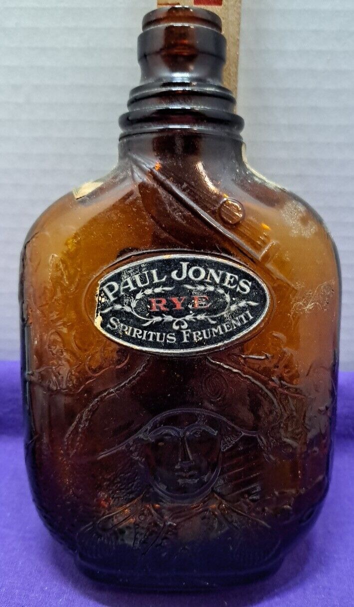 Antique Spiritus Frumenti Paul Jones Rye Whiskey Bottle Empty Spring 1917 NO TOP