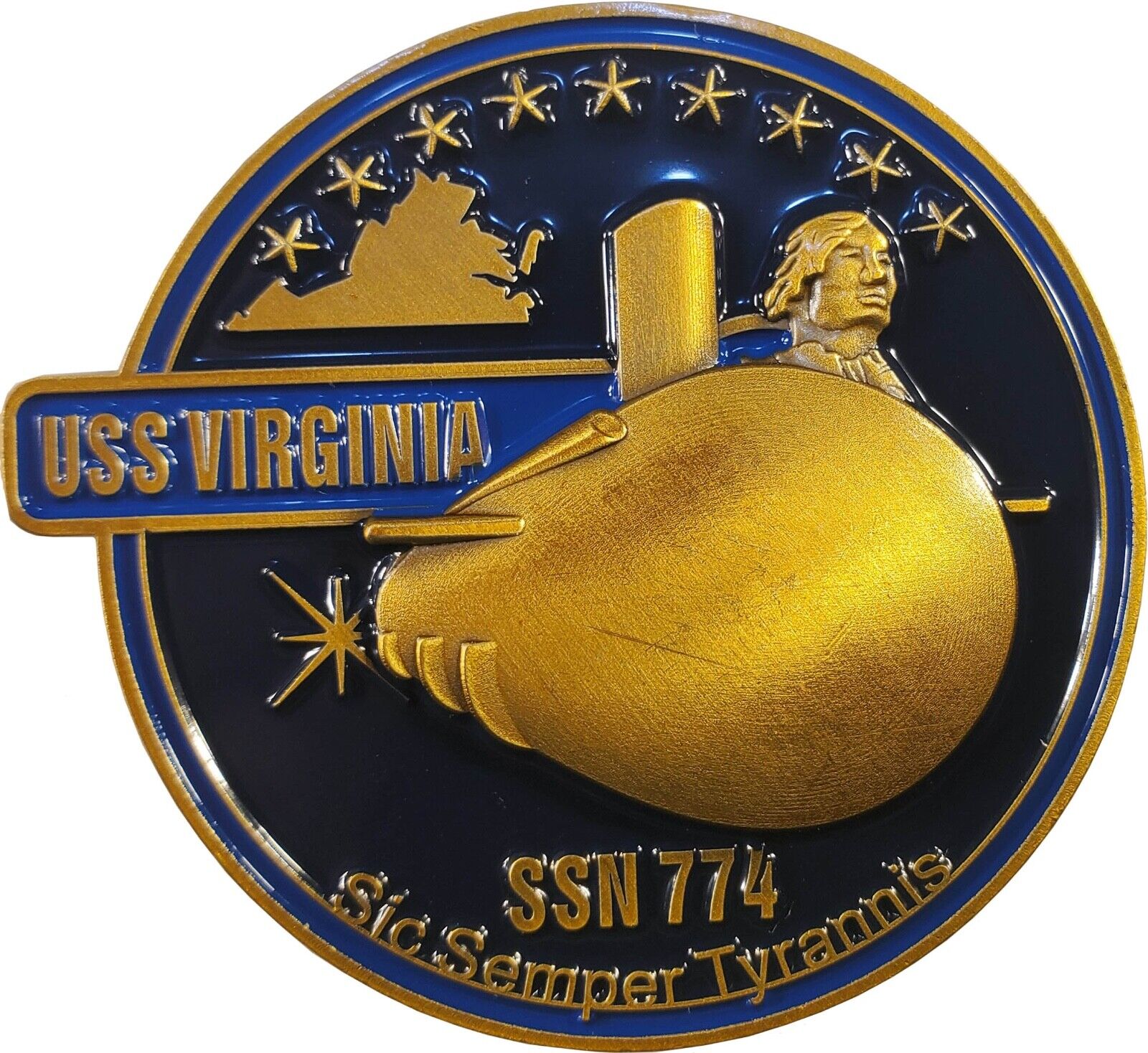 US NAVY USS VIRGINIA SSN-774 SUBMARINE CHALLENGE COIN 2\