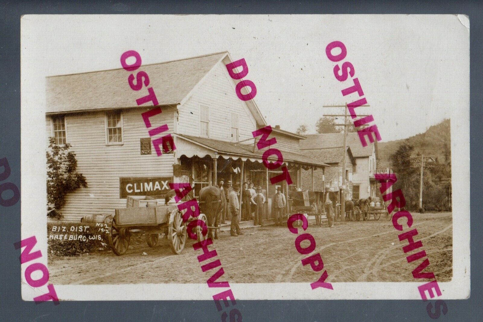 Chaseburg WISCONSIN RPPC 1912 GENERAL STORE nr La Crosse Coon Valley Westby WI