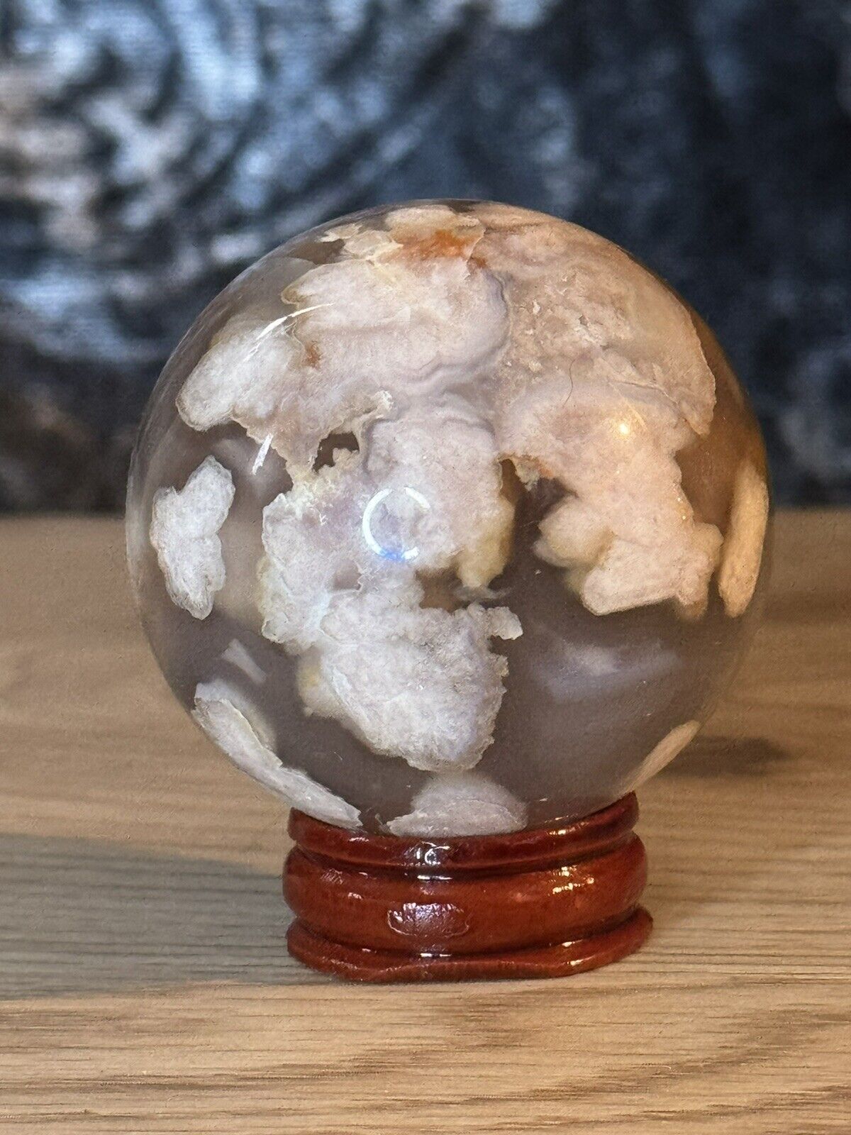 Cherry Blossom Flower Agate Sphere Natural Crystal Stunning Quality