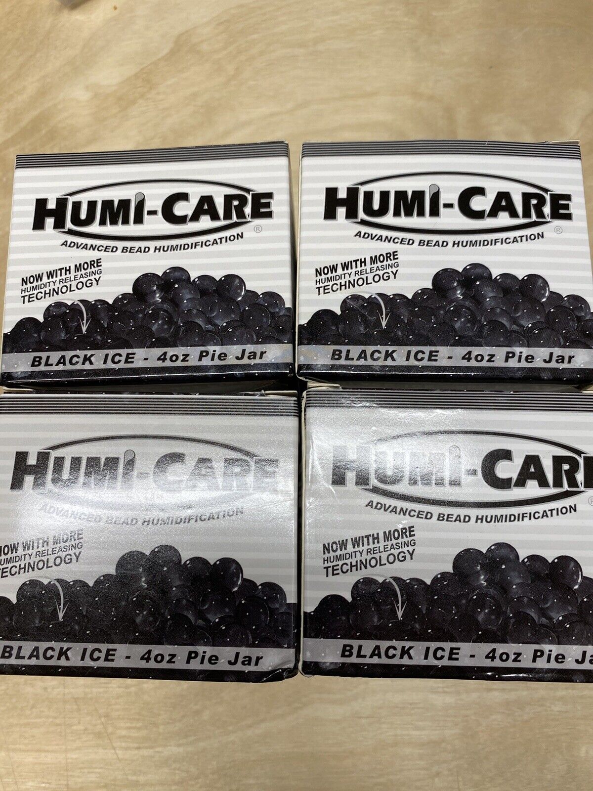 HUMI-CARE Black Ice Cigar Humidor Humidification Beads 4oz - 4 Pack