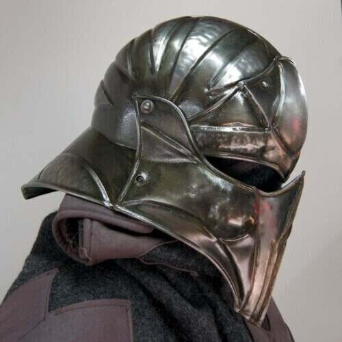 X-mas Blackened 18 Gauge Metal Medieval Legionnaire Fantasy Helmet Gift Item New