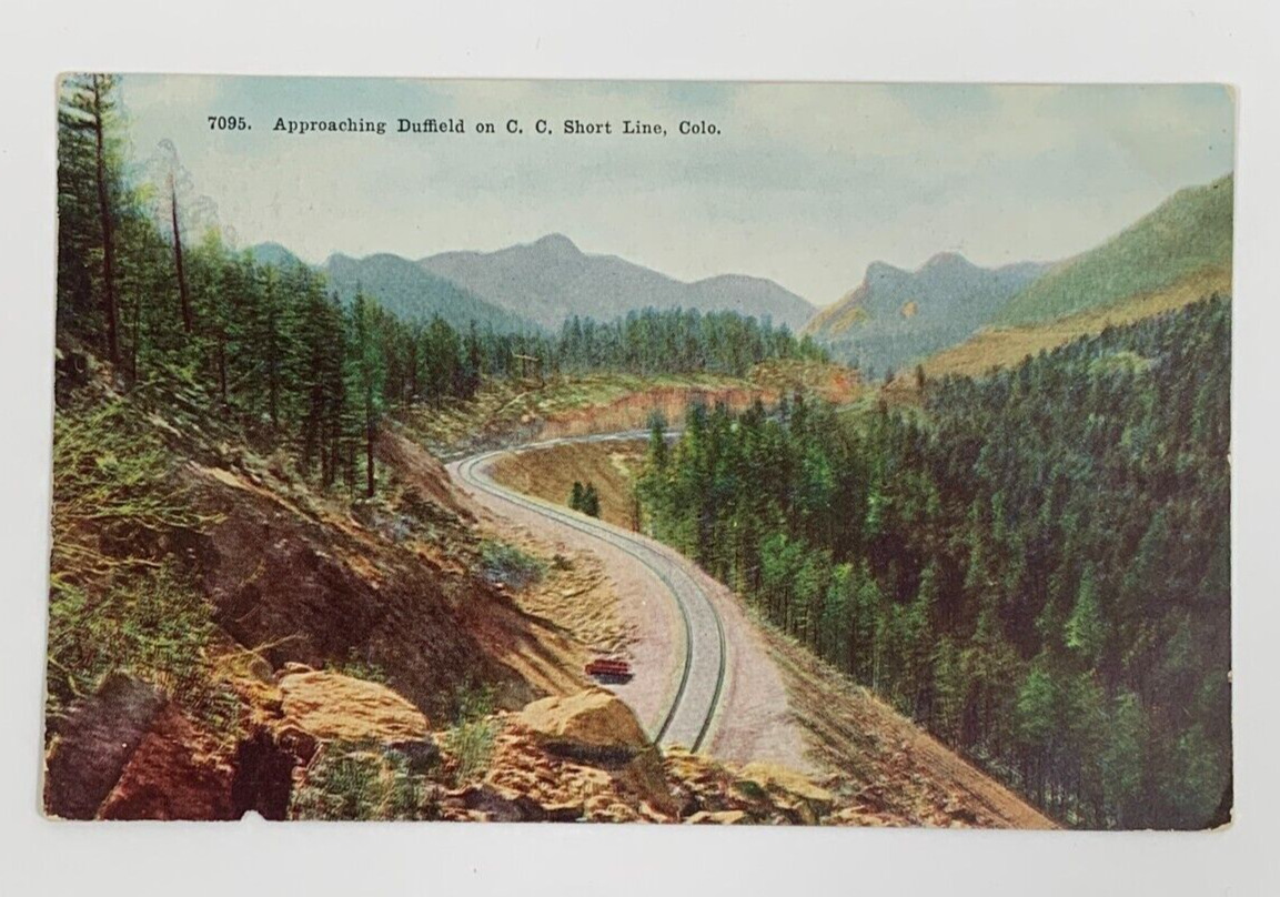 Approaching Duffield on CC Short Line Colorado Postcard Unposted