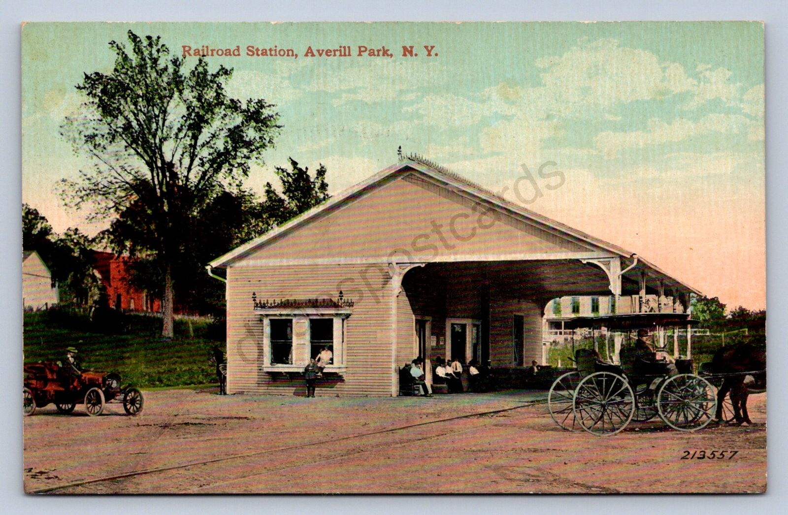 J99/ Averill Park New York Postcard c1910 Railroad Depot Station  300