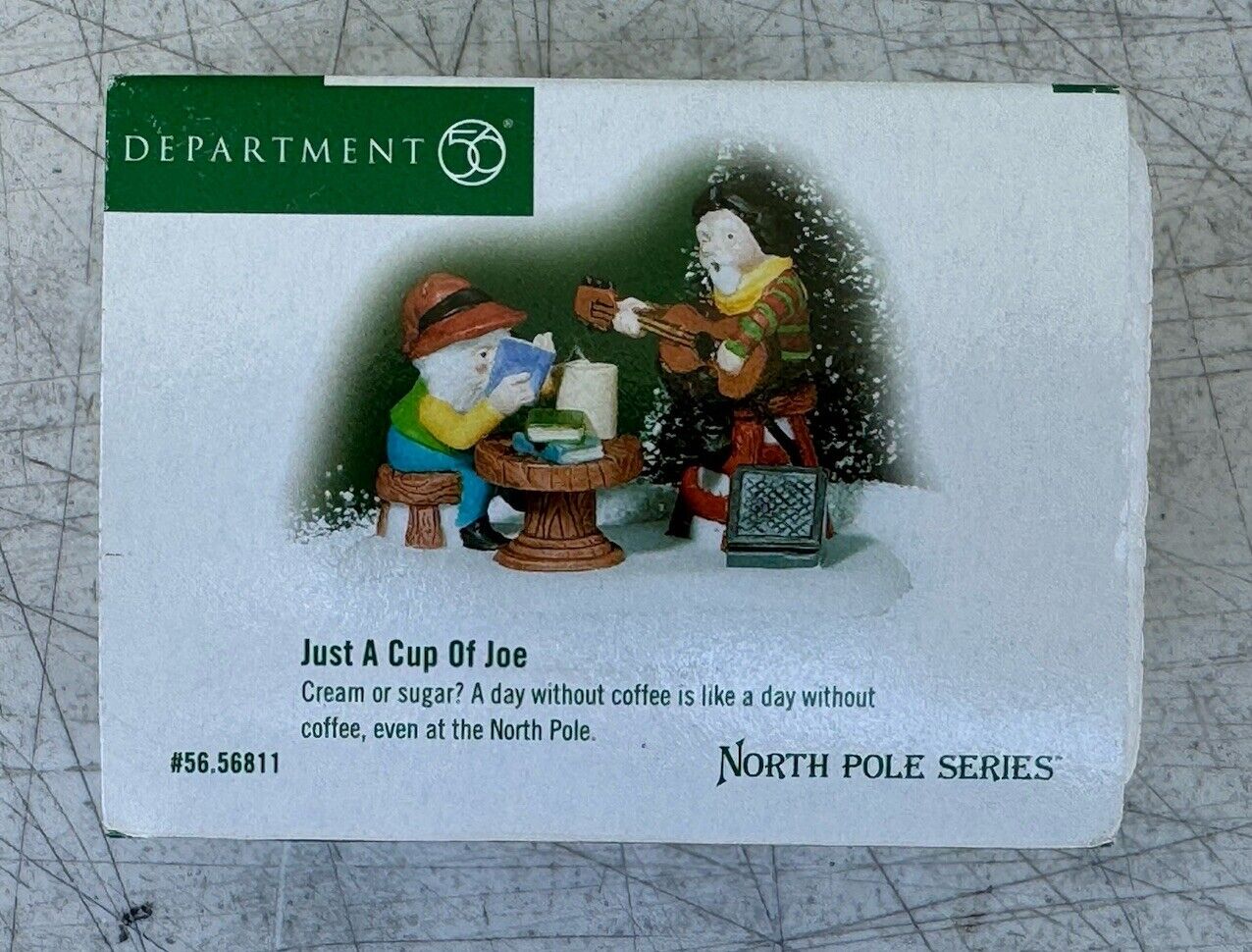 Dept 56  North Pole Series Village Just a cup of Joe 56.56811 Figurine Christmas