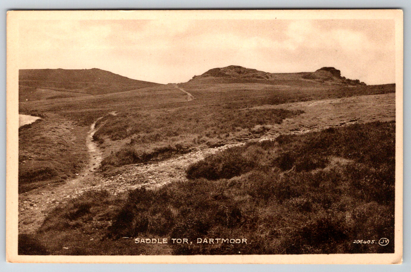 c1910s Saddle Tor Dartmoor Cornwall England UK Antique Postcard