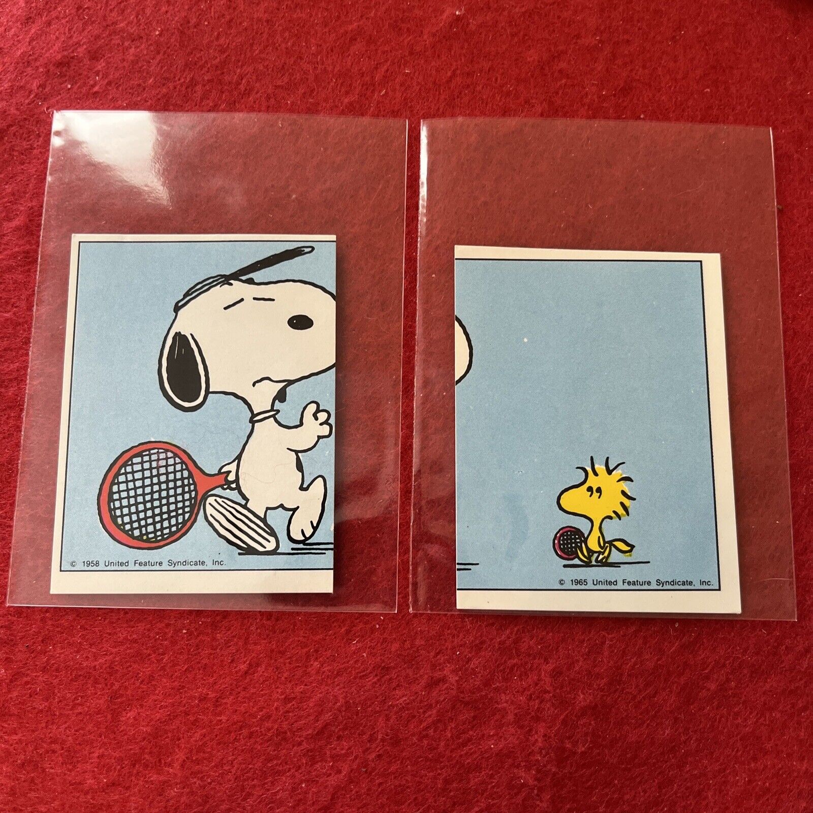 1987 Panini “I LOVE SNOOPY” Snoopy / Woodstock Card Lot (2) Cards Form Image
