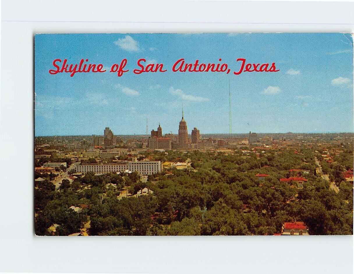 Postcard Skyline of Beautiful San Antonio Texas USA