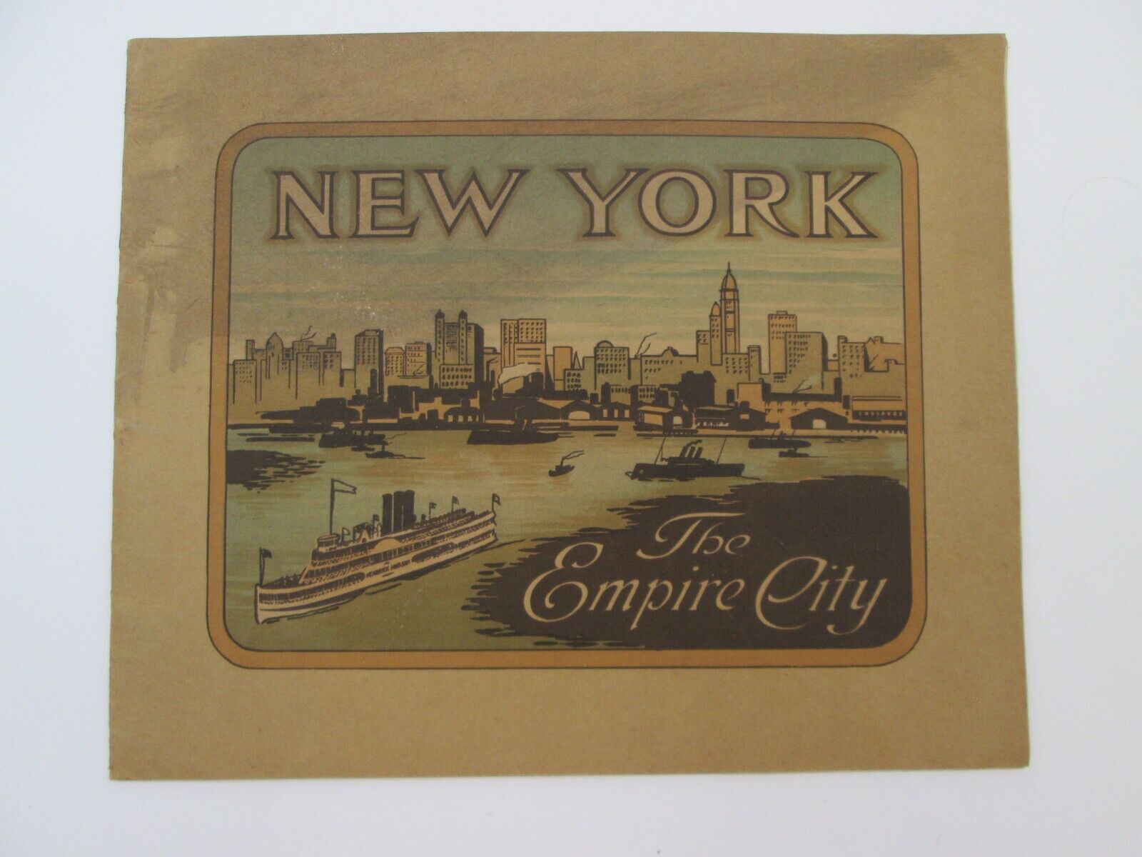 Antique, Victorian, Picture View Book, New York The Empire City, 50 Colored View
