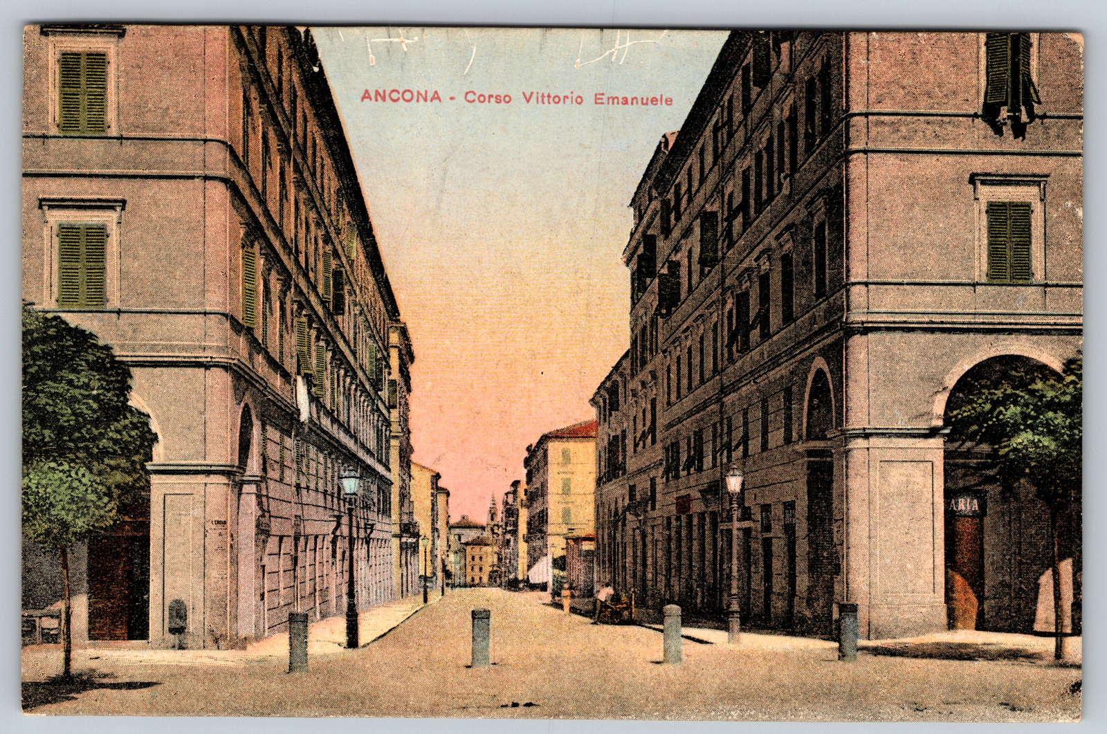 c1910s Italy ANCONA Corso Vittorio Emanuele Antique Foreign Vintage Postcard