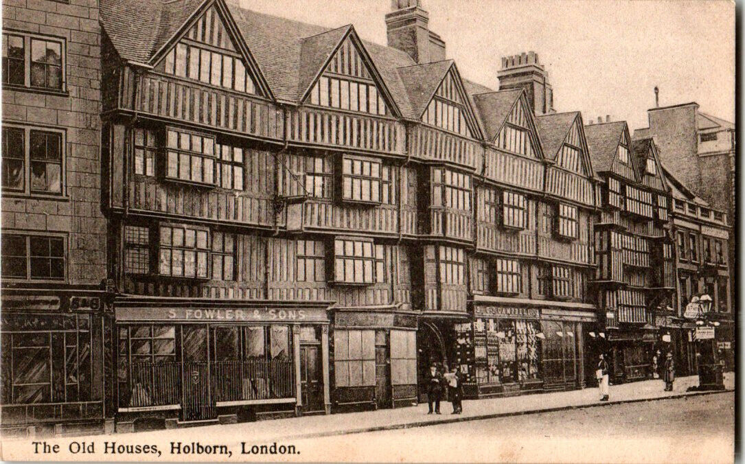 The Old Houses, Holborn, London, England postcard