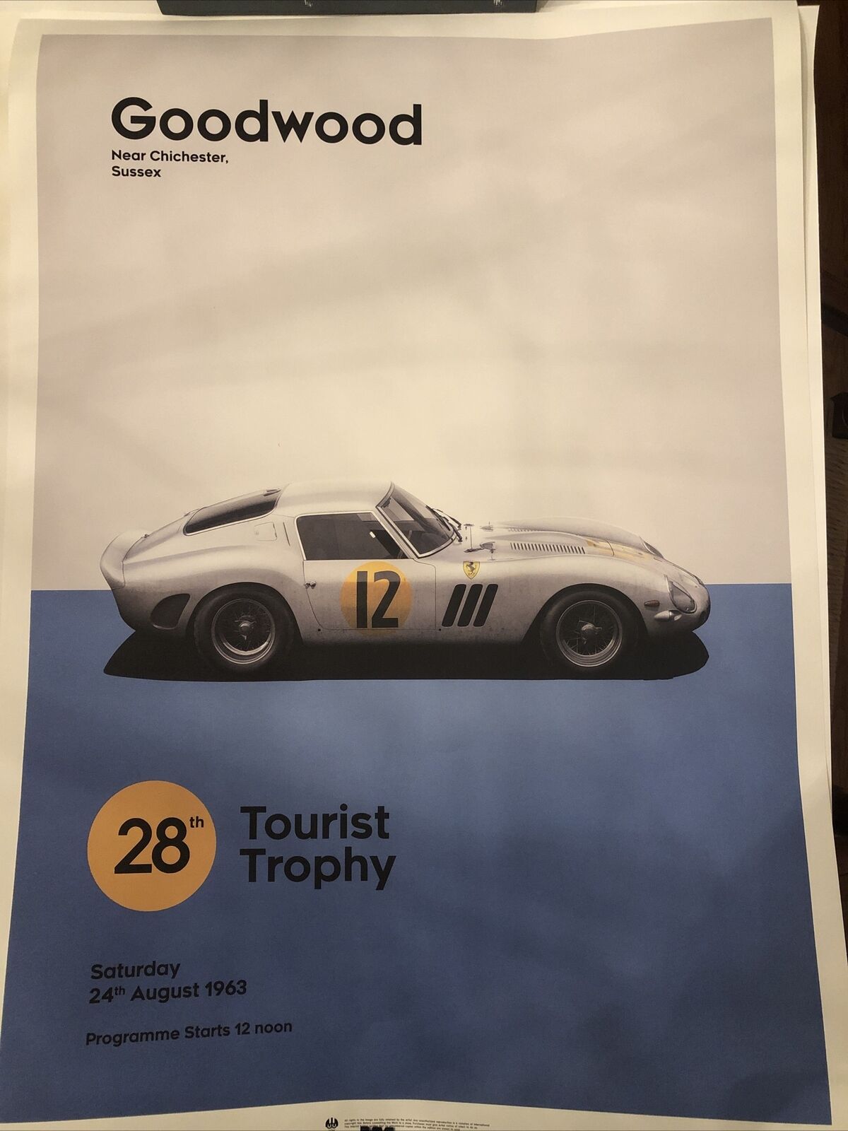 GOODWOOD FERRARI 250 GTO 1963 Tourist Trophy Fine Art Print Poster Ltd Ed 1000